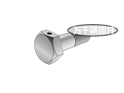 六角頭部和桿部帶孔螺栓 AN 176