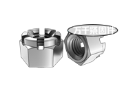 皇冠六角開(kāi)槽螺母-墊圈面 AN 310