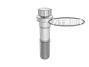米制F型12角法蘭細桿螺栓 ASME B18.2.5M