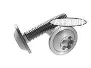 C牙細(xì)牙梅花槽圓頭凸緣自攻螺釘 ASME B18.6.3