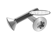 C牙細(xì)牙80°梅花槽半沉頭自攻螺釘 ASME B18.6.3