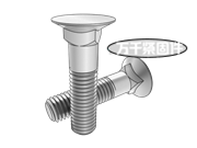 米制圓頭矮方頸螺栓 BS 4933