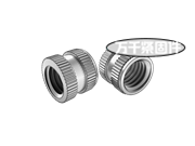 滾花通孔中間帶槽臺(tái)階鑲?cè)肼菽?DIN 16903