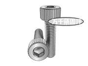 滾花內六角圓柱頭全牙螺釘（企標） DIN 912 full thread