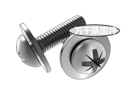 十字槽盤(pán)頭螺釘和大平墊圈組合 JIS B1130