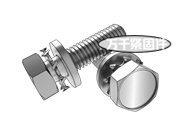 凹腦六角頭螺栓和平墊、外齒鎖緊墊圈的組合 JIS B1187